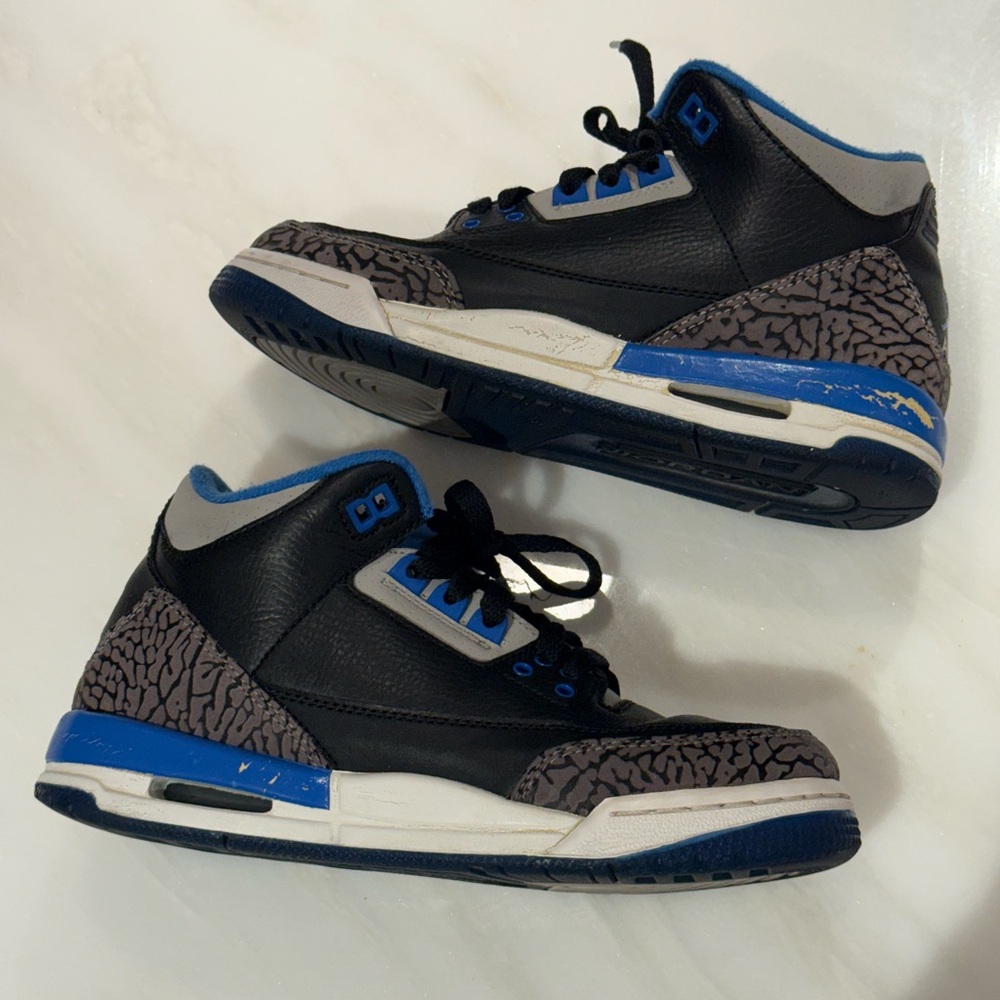Nike Air Jordan 3 Retro OG Sport Blue Black 4.5 Y 6 W 2014 release. Rare